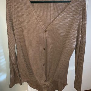 Sweater with tie knot